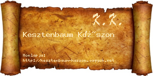 Kesztenbaum Kászon névjegykártya
